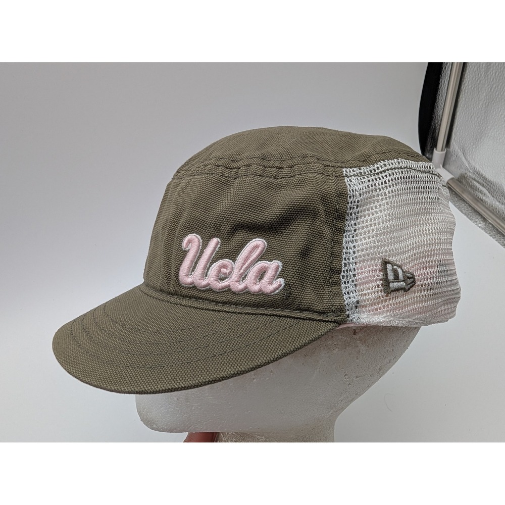 New Era UCLA Bruins Womens Cadet Hat Olive Green White Mesh Snapback Cap